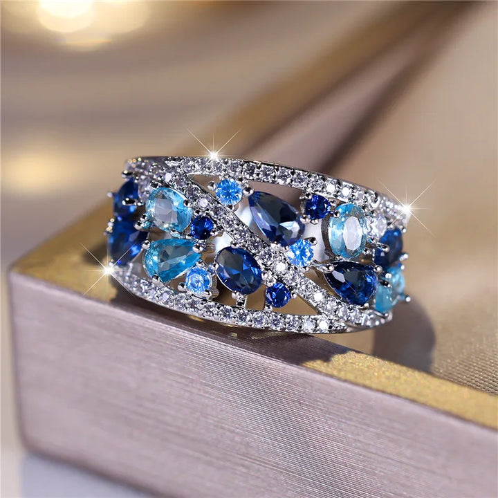 Saphira Blue Crystal Ring