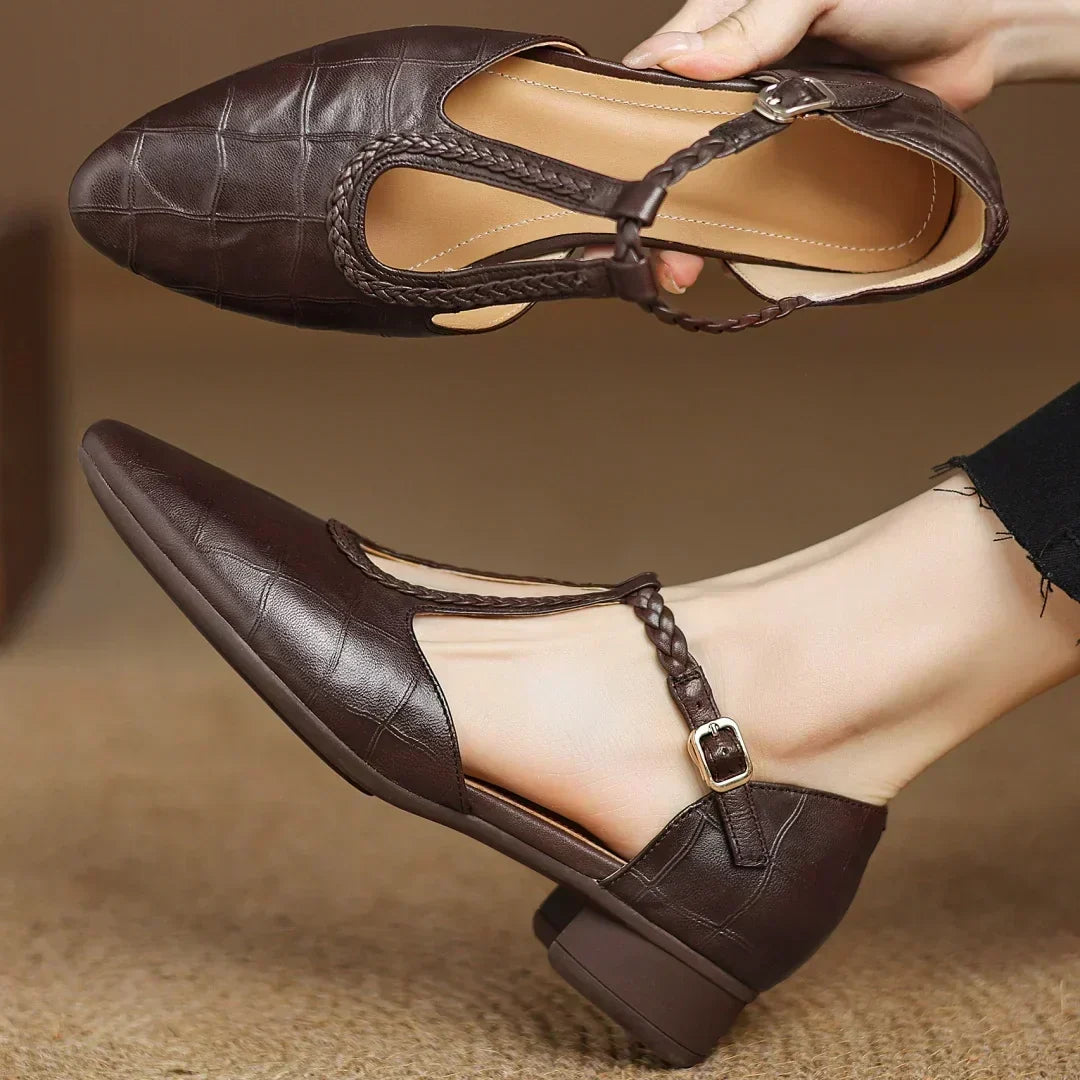 Julieta | Zapatos de Cuero Trenzado