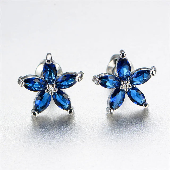 Stellina | Colorstone Star Stud Earrings