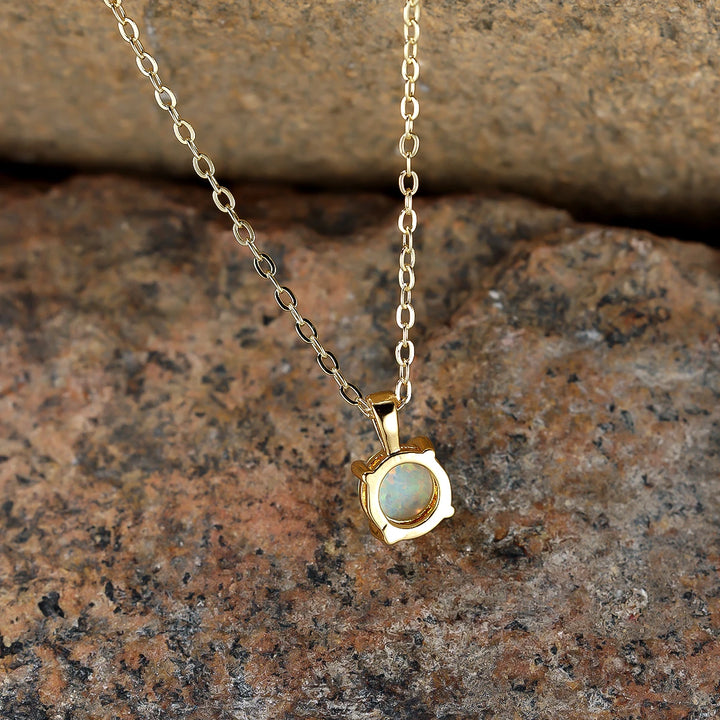 Ivory Halo | Opal-Look Round Necklace