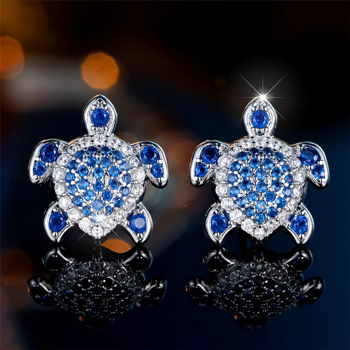 Tortue | Colorstone Turtle Stud Earrings