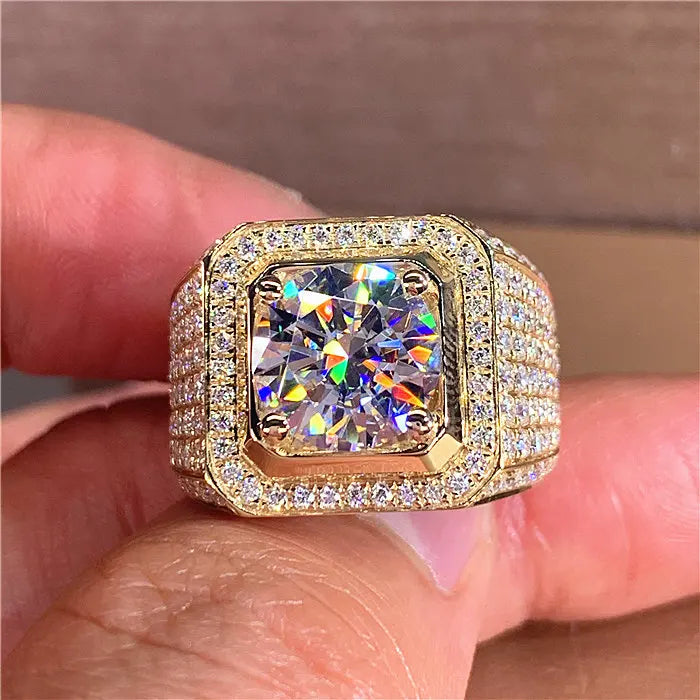 Aureon | White Crystal Statement Ring