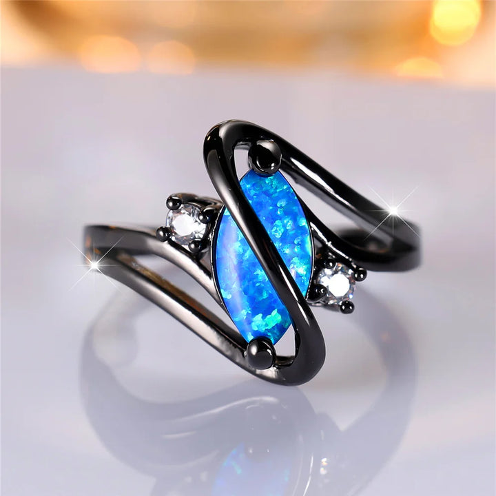 Blue Ember | Opal-Look Ring