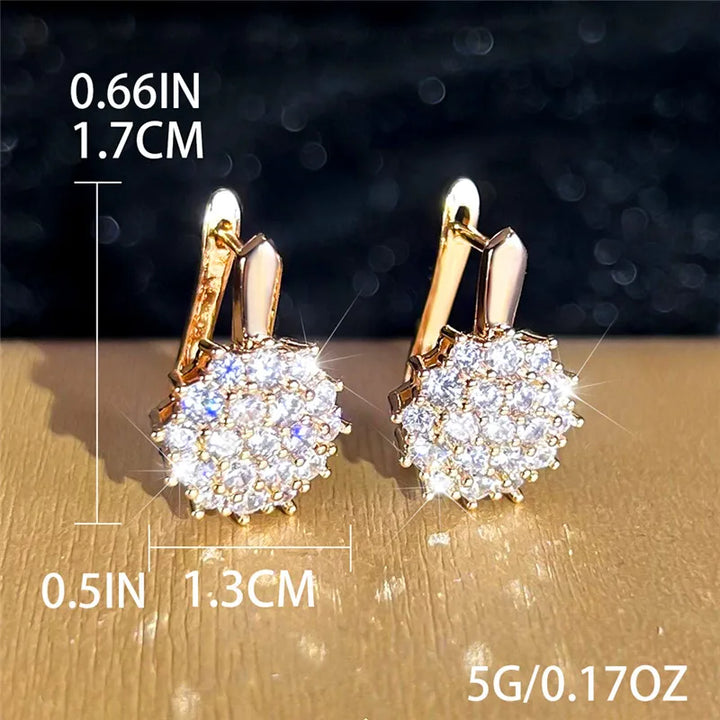 Clairette | White Crystal Clip Earrings