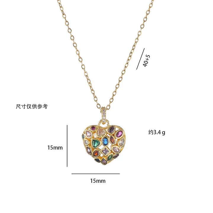 Amorina | Crystal Heart Pendant Necklace