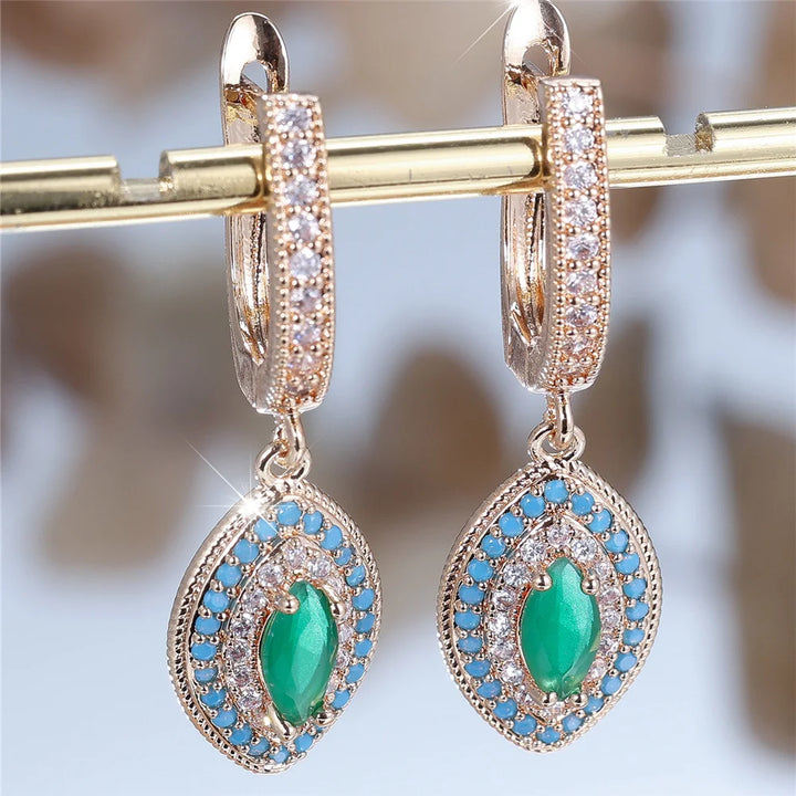 Verdita | Green Statement Hoop Earrings