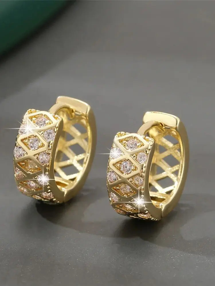 Odette Crystal Oval Hoop Earrings