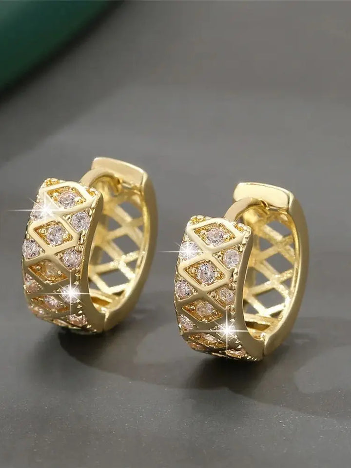 Odette Crystal Oval Hoop Earrings