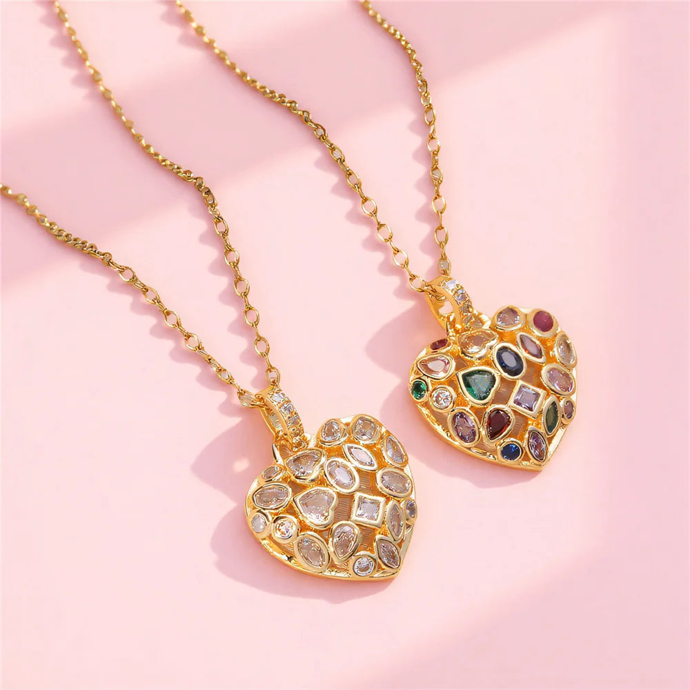 Amorina | Crystal Heart Pendant Necklace