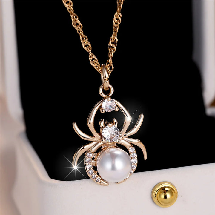 Aranea | Crystal Spider Pendant Necklace
