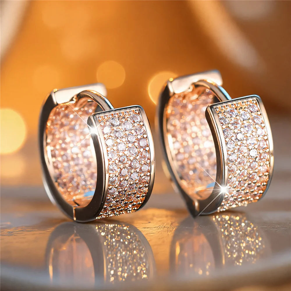 Seraphine Crystal Halo Hoop Earrings alternate view