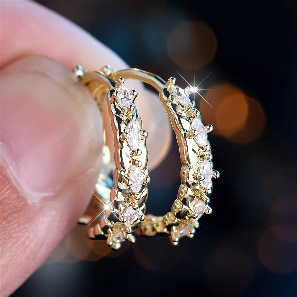 Estelle Crystal Circle Hoop Earrings alternate view