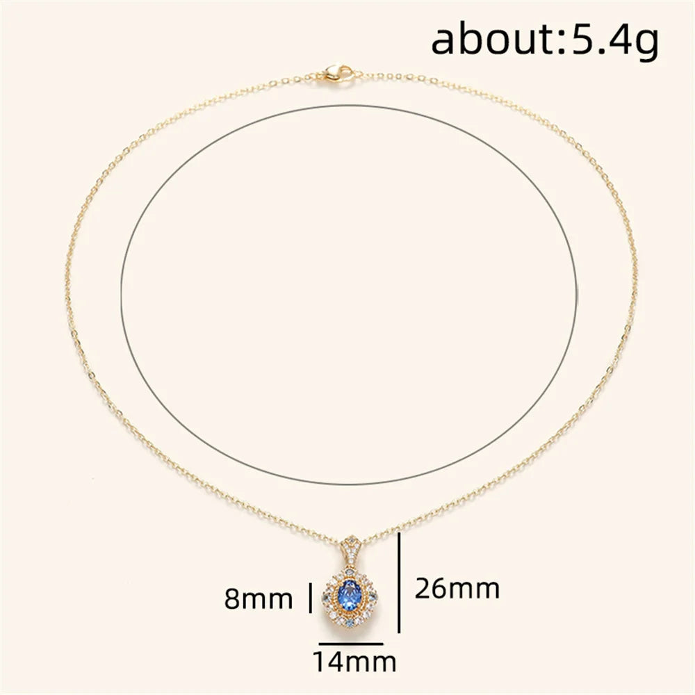 Soleil Bleu | Blue Round Pendant Necklace
