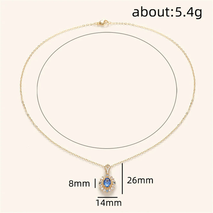 Soleil Bleu | Blue Round Pendant Necklace
