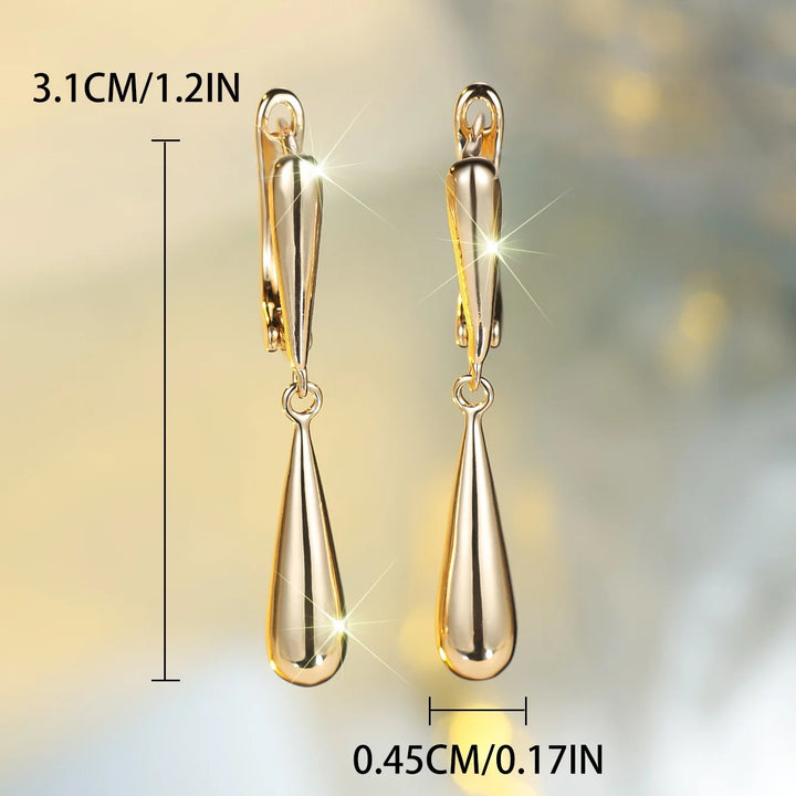 Mode Zirkoon Steen Hoepel Oorbellen Luxe Vrouwelijke Gouden Kleur Bruiloft Sieraden Voor Vrouwen
