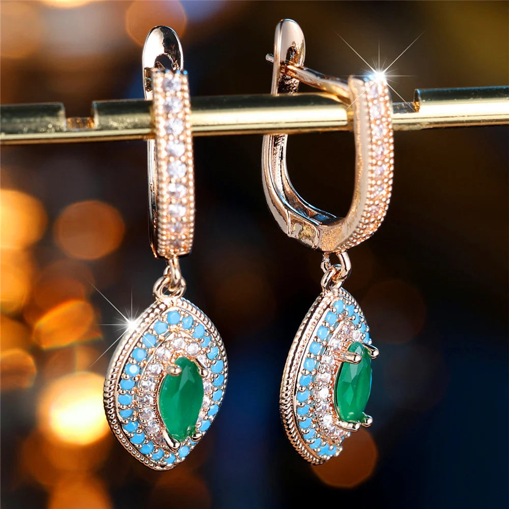 Verdita | Green Statement Hoop Earrings