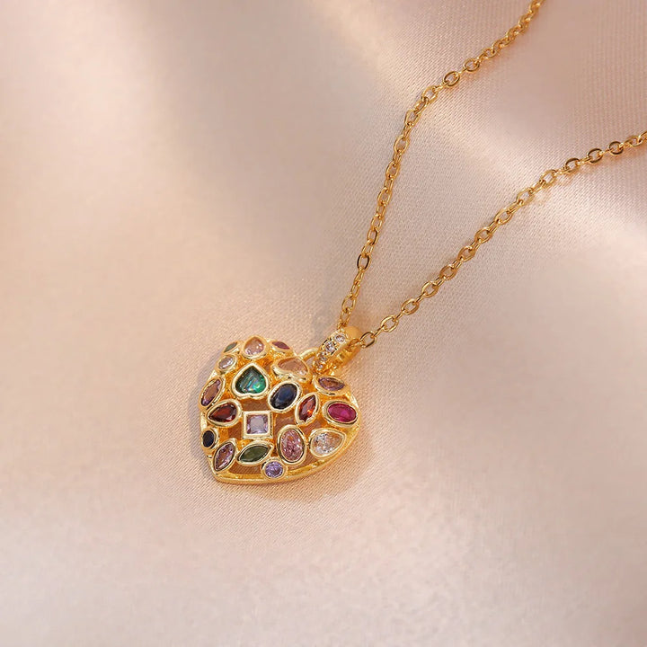 Amorina | Crystal Heart Pendant Necklace