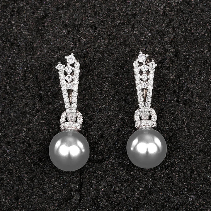 Lunelle Pearl-Look Hoop Earrings additional detail