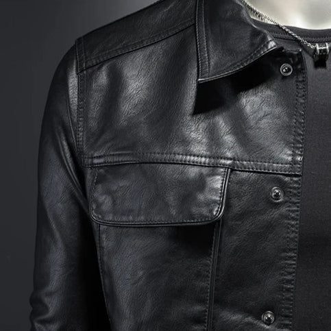Chaqueta Biker de Cuero para Hombre