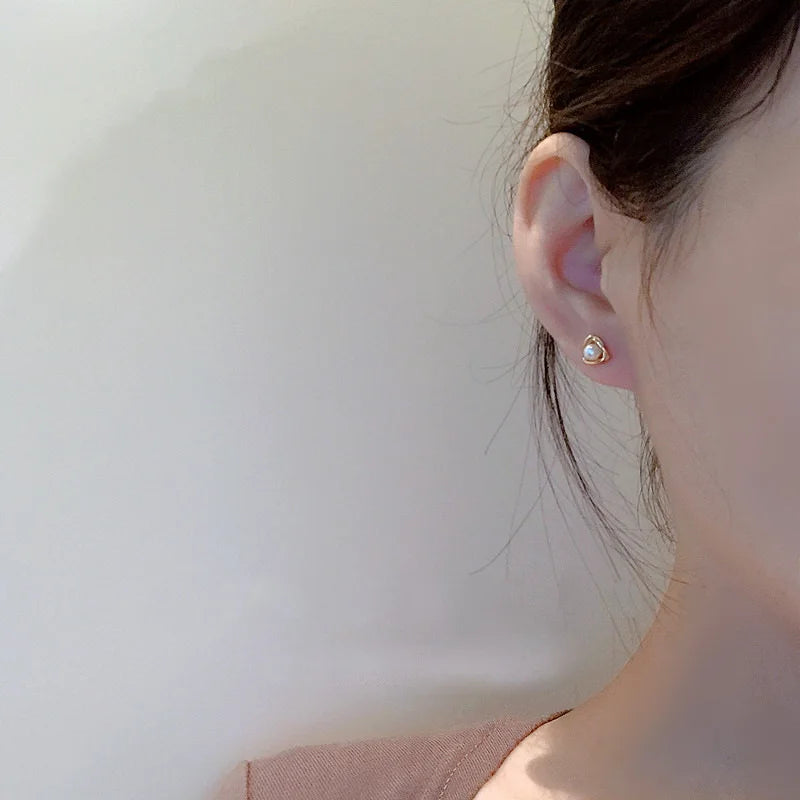 Celestine Pearl Blossom Earrings pair view
