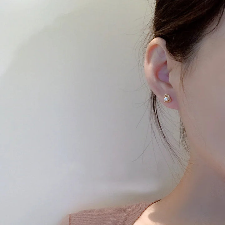 Celestine Pearl Blossom Earrings pair view