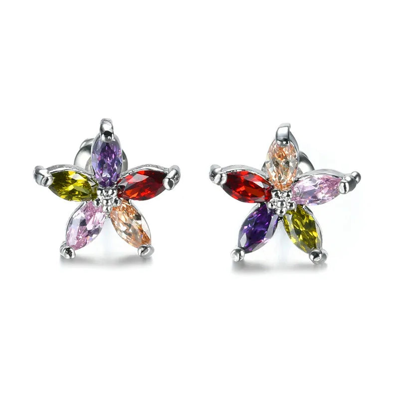 Stellina | Colorstone Star Stud Earrings