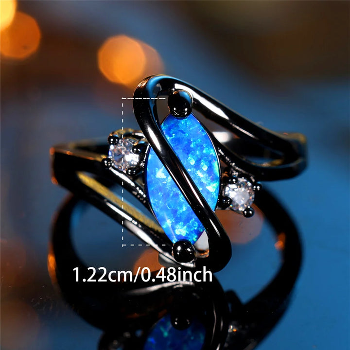 Blue Ember | Opal-Look Ring