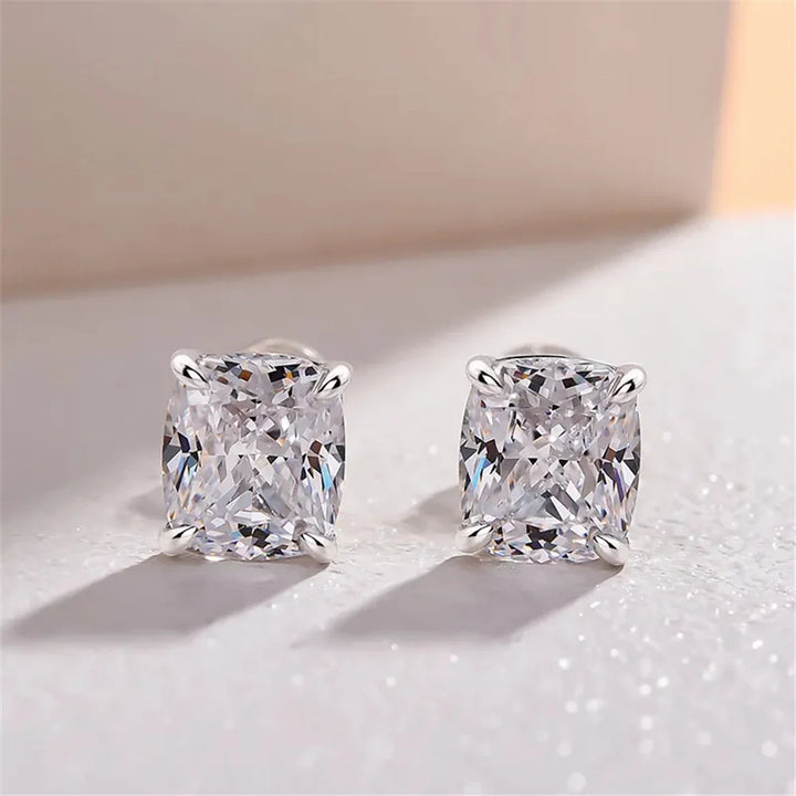 Amorette Crystal Heart Earrings styled view
