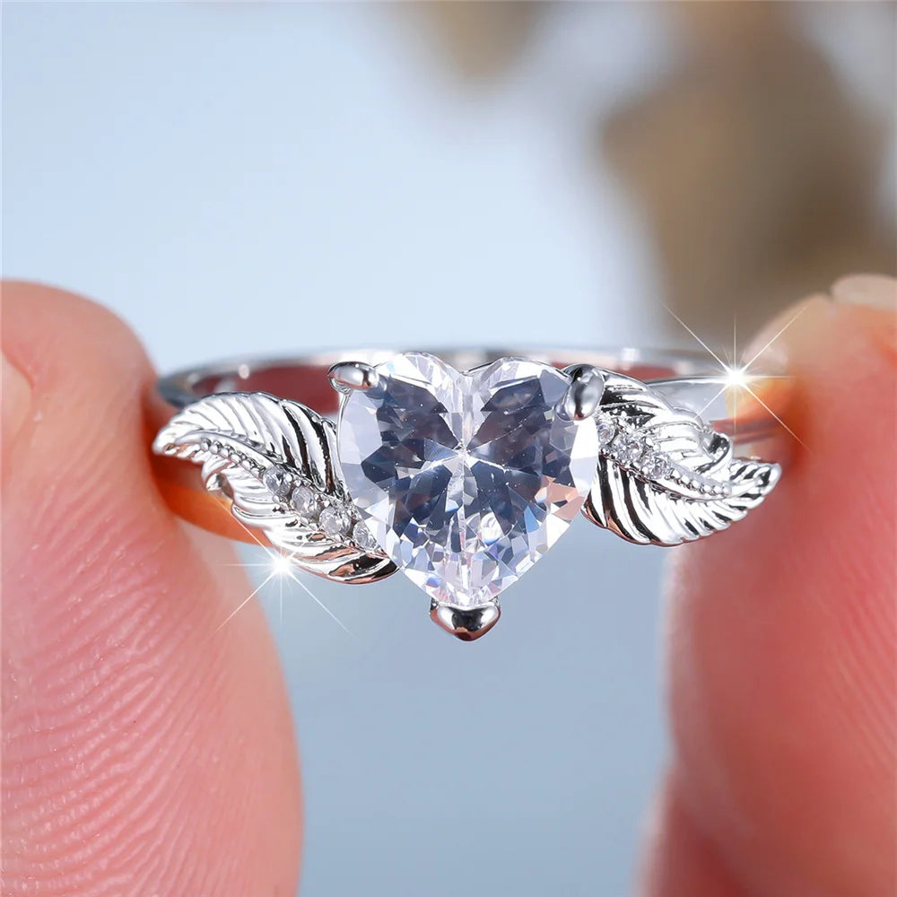 Evelisse Crystal Heart Ring