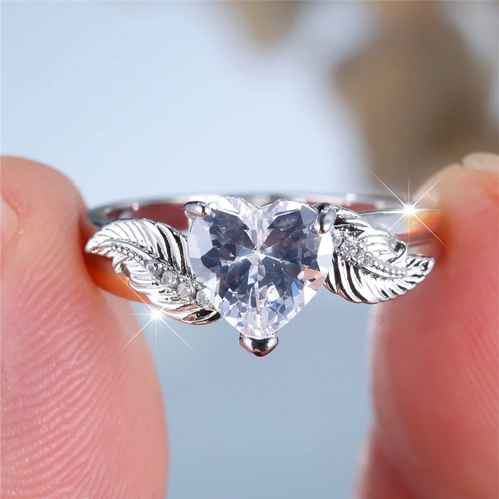 Evelisse Crystal Heart Ring