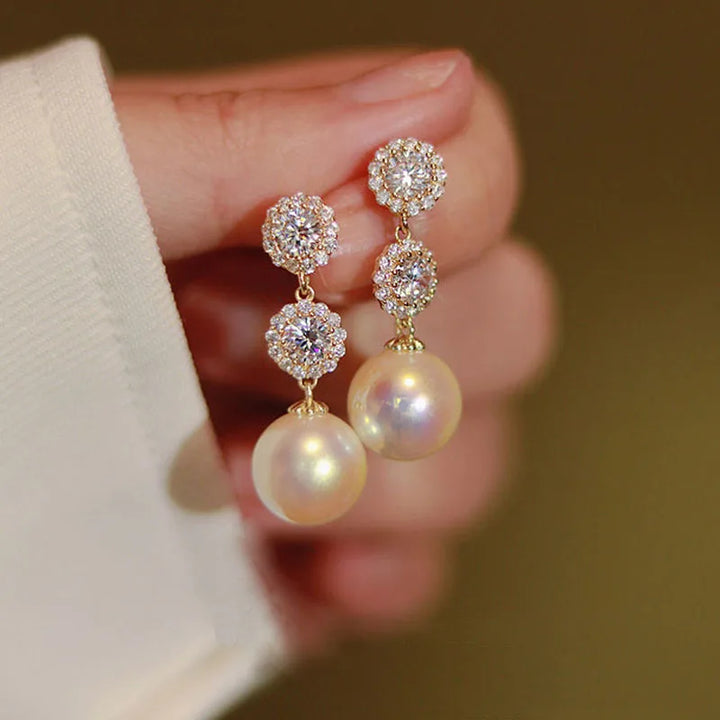 Celestine Pearl Blossom Earrings hero view