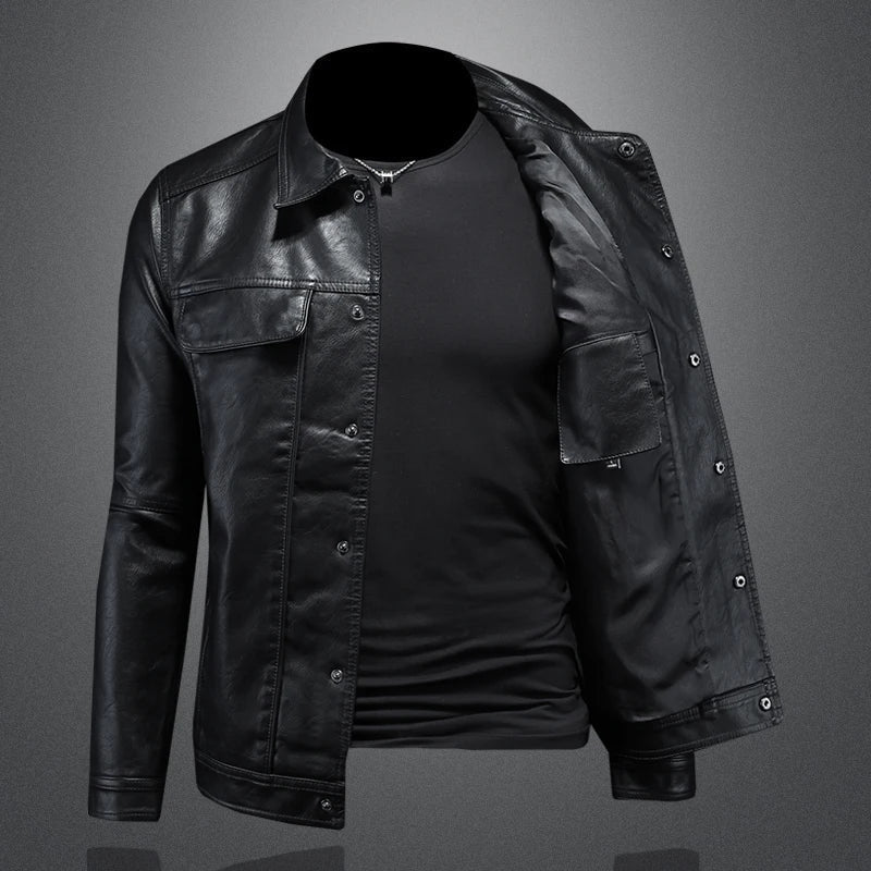 Chaqueta Biker de Cuero para Hombre
