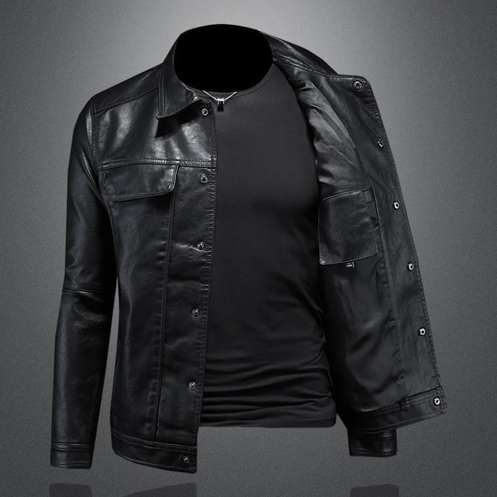 Chaqueta Biker de Cuero para Hombre