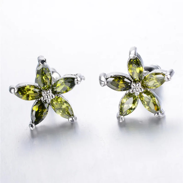 Stellina | Colorstone Star Stud Earrings