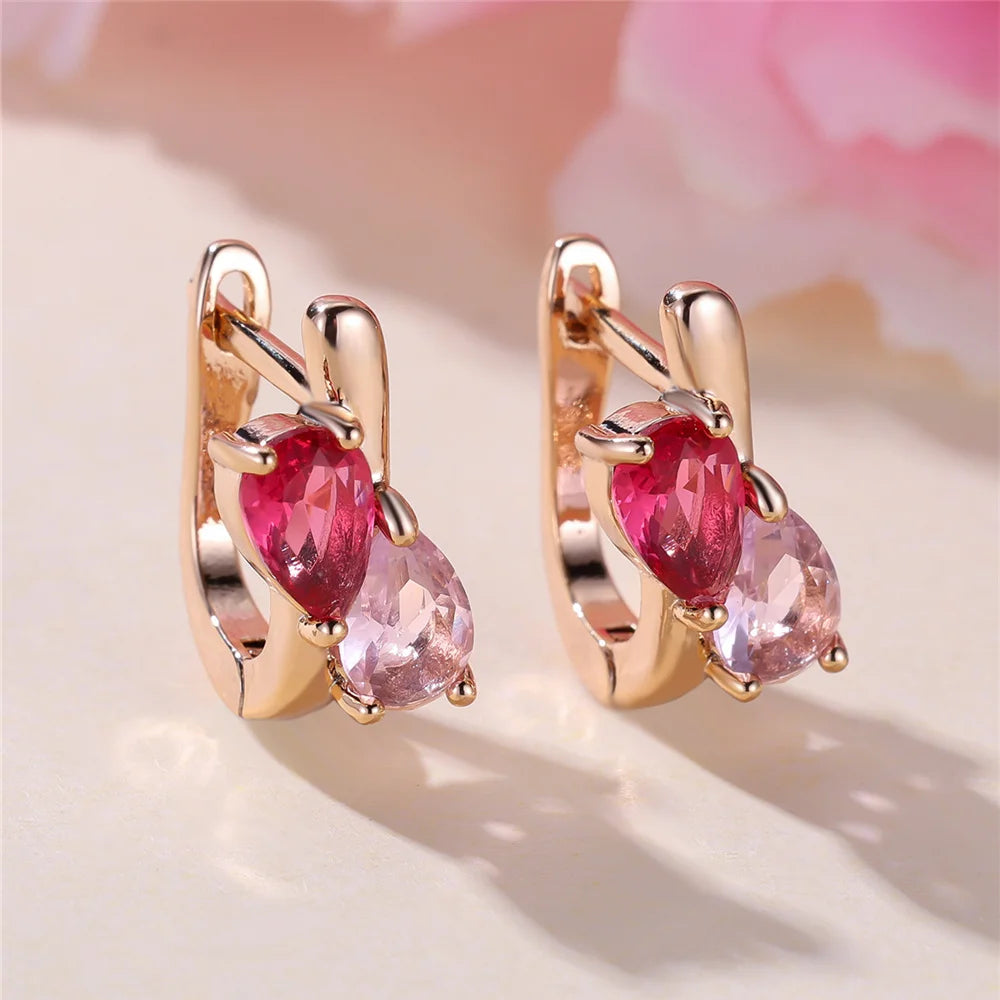 Rosalie Red Heart Hoop Earrings alternate view