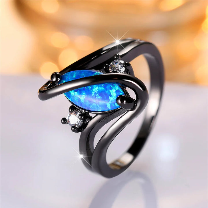 Blue Ember | Opal-Look Ring
