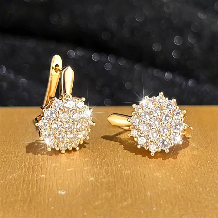 Clairette | White Crystal Clip Earrings