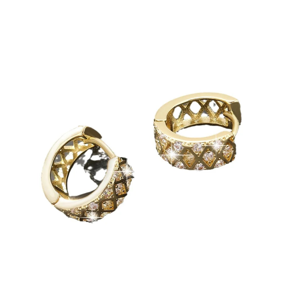 Odette Crystal Oval Hoop Earrings additional detail