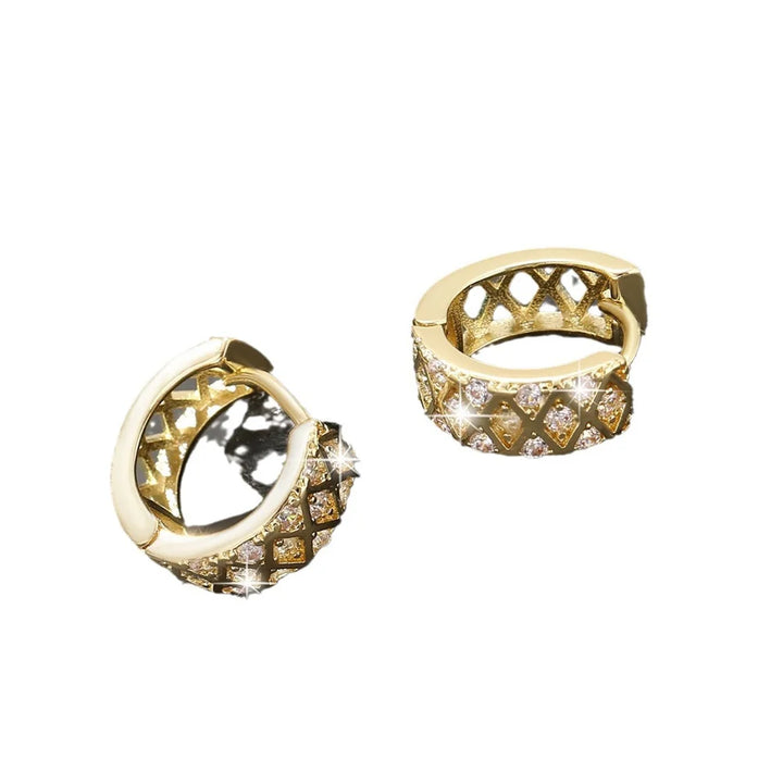 Odette Crystal Oval Hoop Earrings additional detail