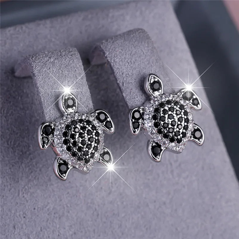 Tortuga | Black Turtle Stud Earrings