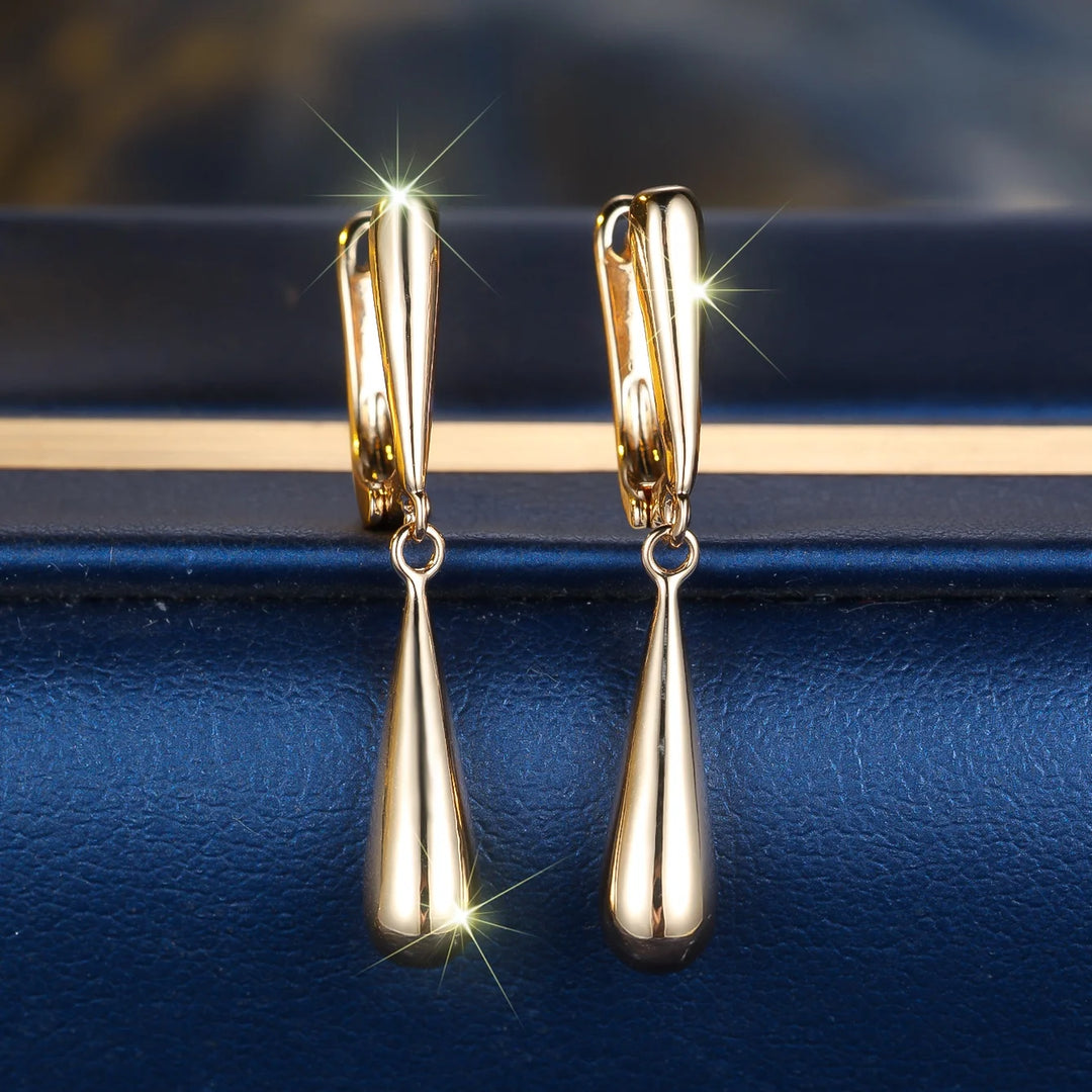 Mode Zirkoon Steen Hoepel Oorbellen Luxe Vrouwelijke Gouden Kleur Bruiloft Sieraden Voor Vrouwen