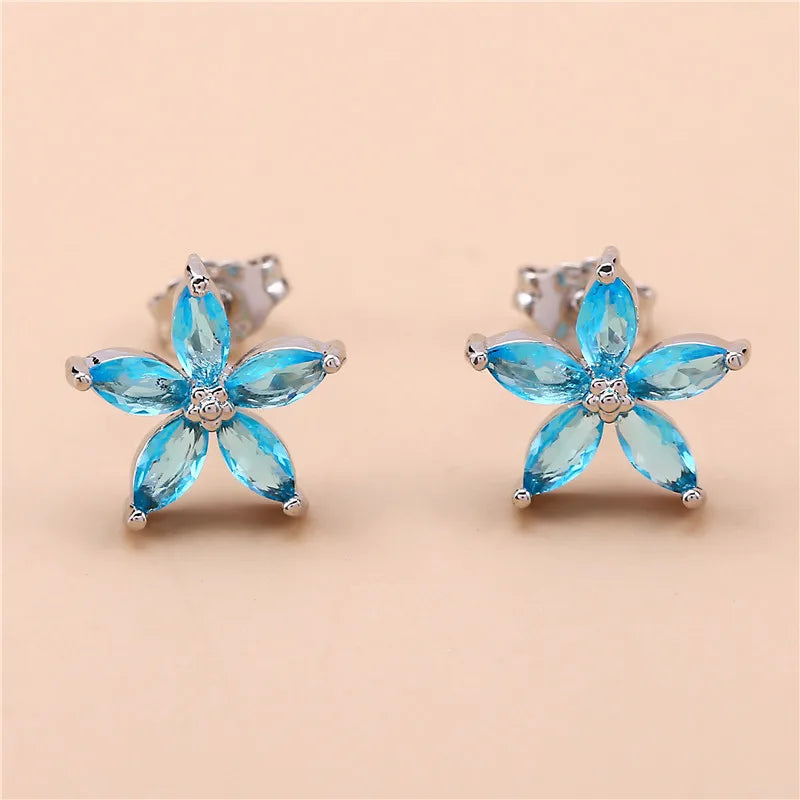 Stellina | Colorstone Star Stud Earrings
