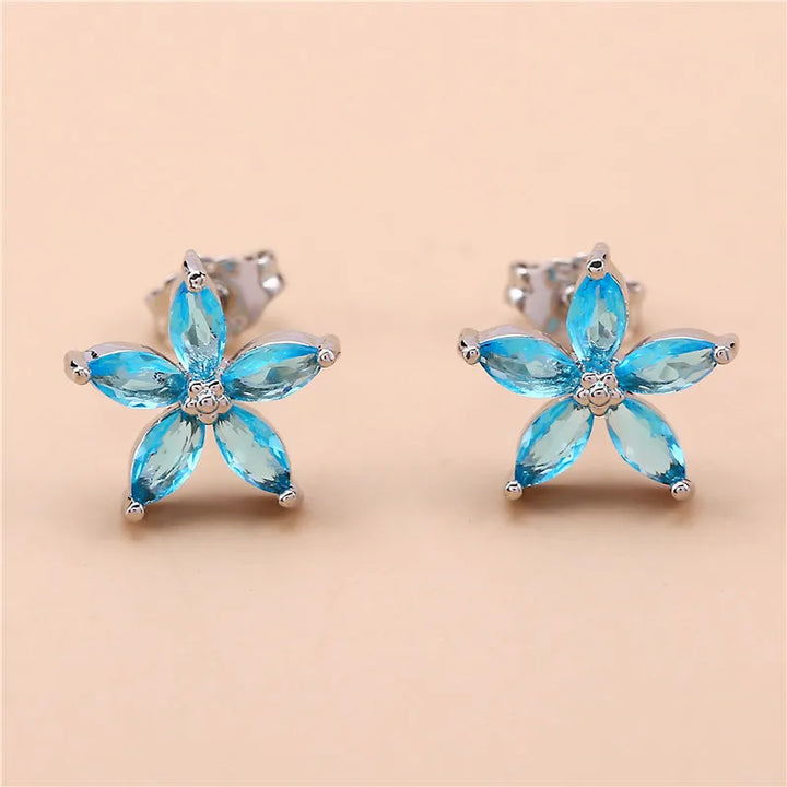 Stellina | Colorstone Star Stud Earrings