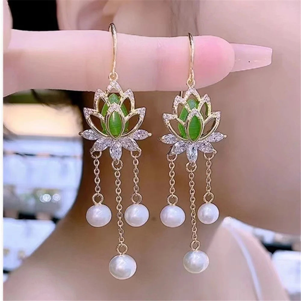 Verdina Pearl-Look Drop Earrings alternate view