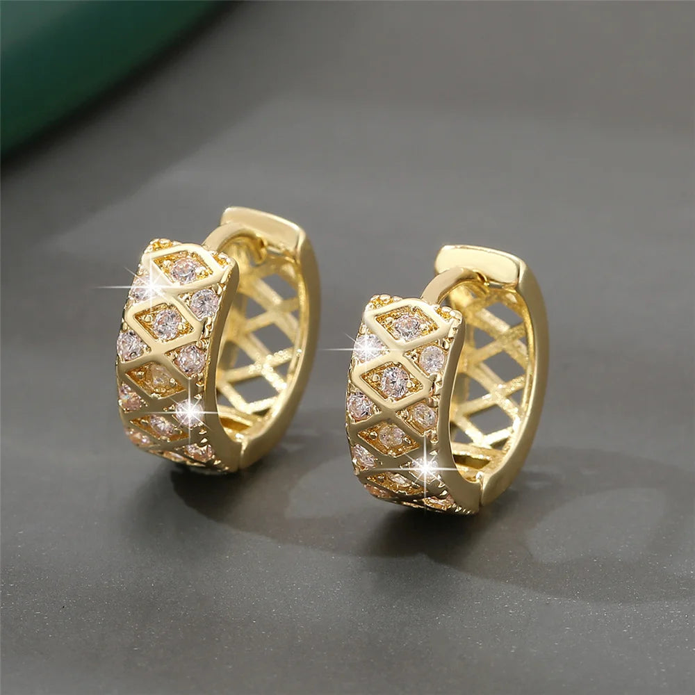 Odette Crystal Oval Hoop Earrings hero view