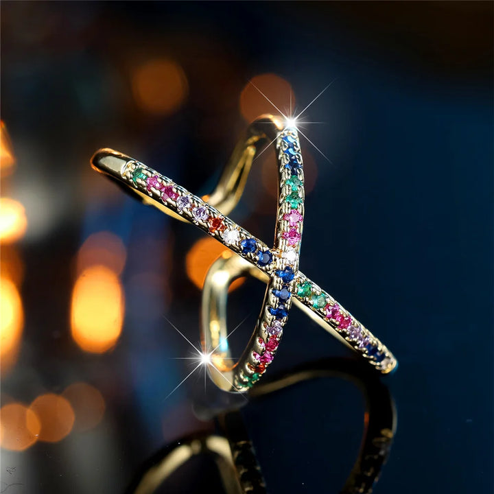 Solène Rainbow Open Ring alternate view