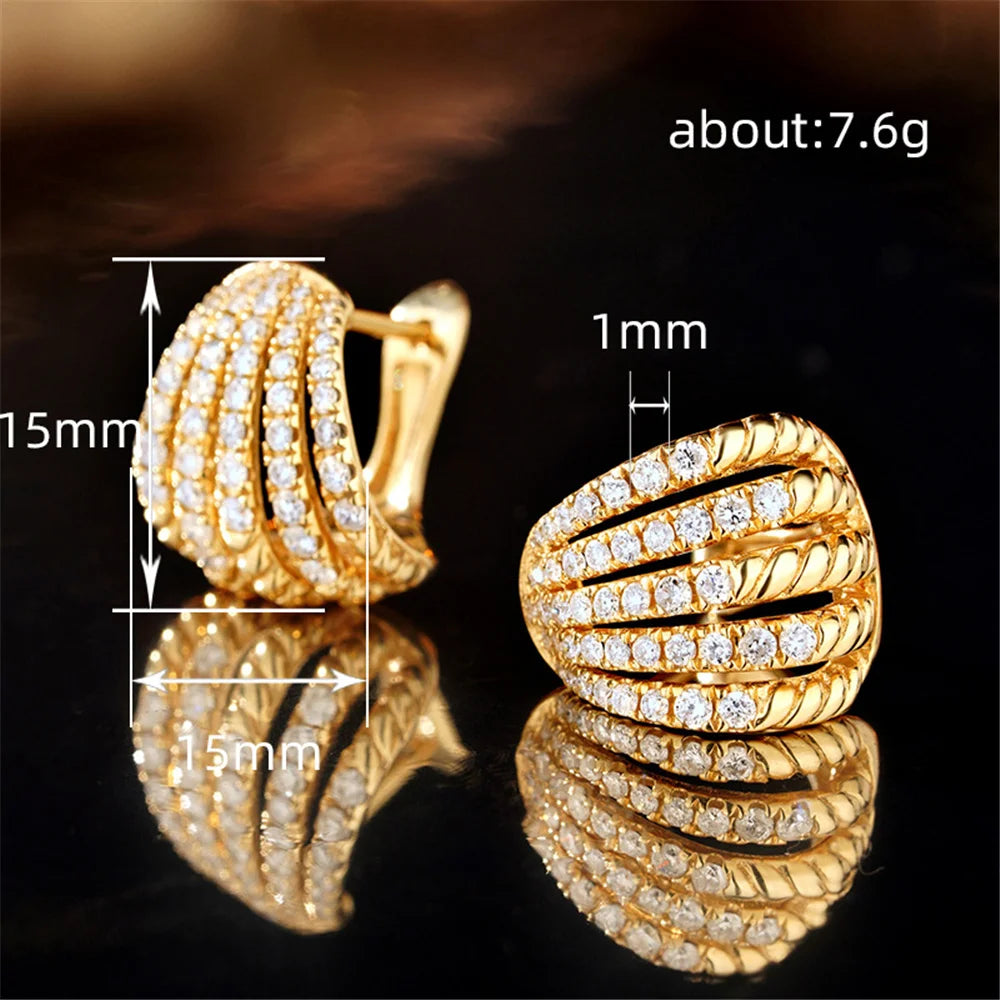Lucienne Crystal Round Hoop Earrings