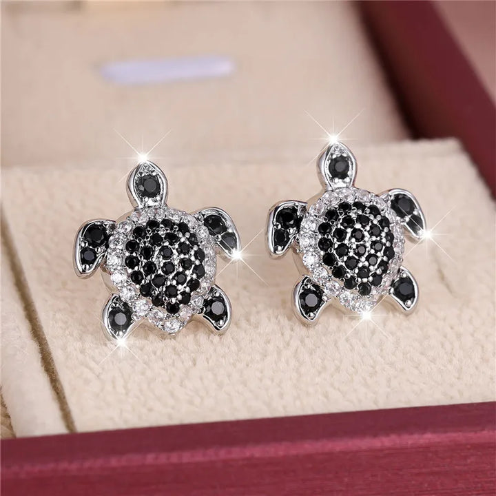 Tortuga | Black Turtle Stud Earrings