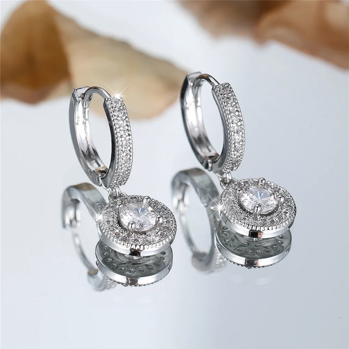 Clarisse Crystal Geometric Hoop Earrings additional detail