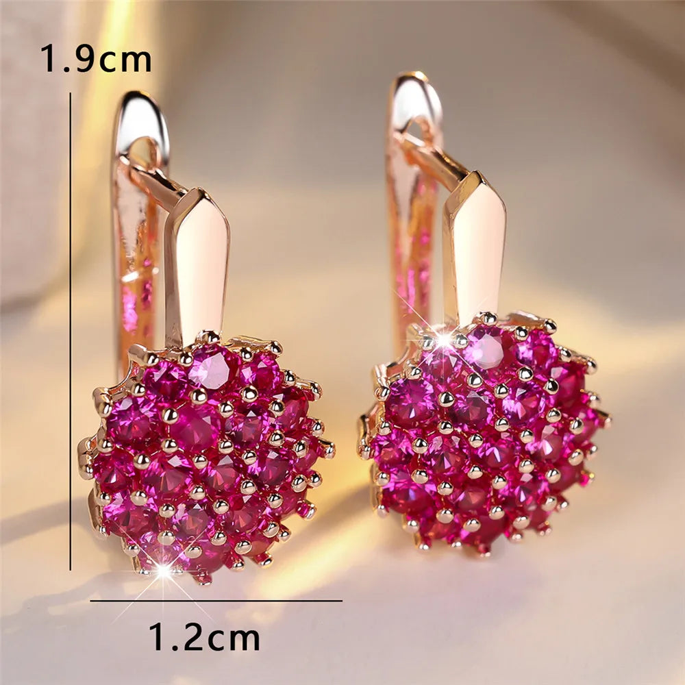 Rosalia Sunflower Crystal Hoop Earrings additional detail
